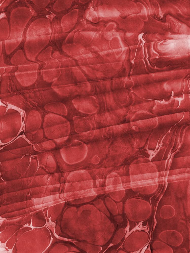 Red Marbled Flow by Bilge Paksoylu — canvas wall art