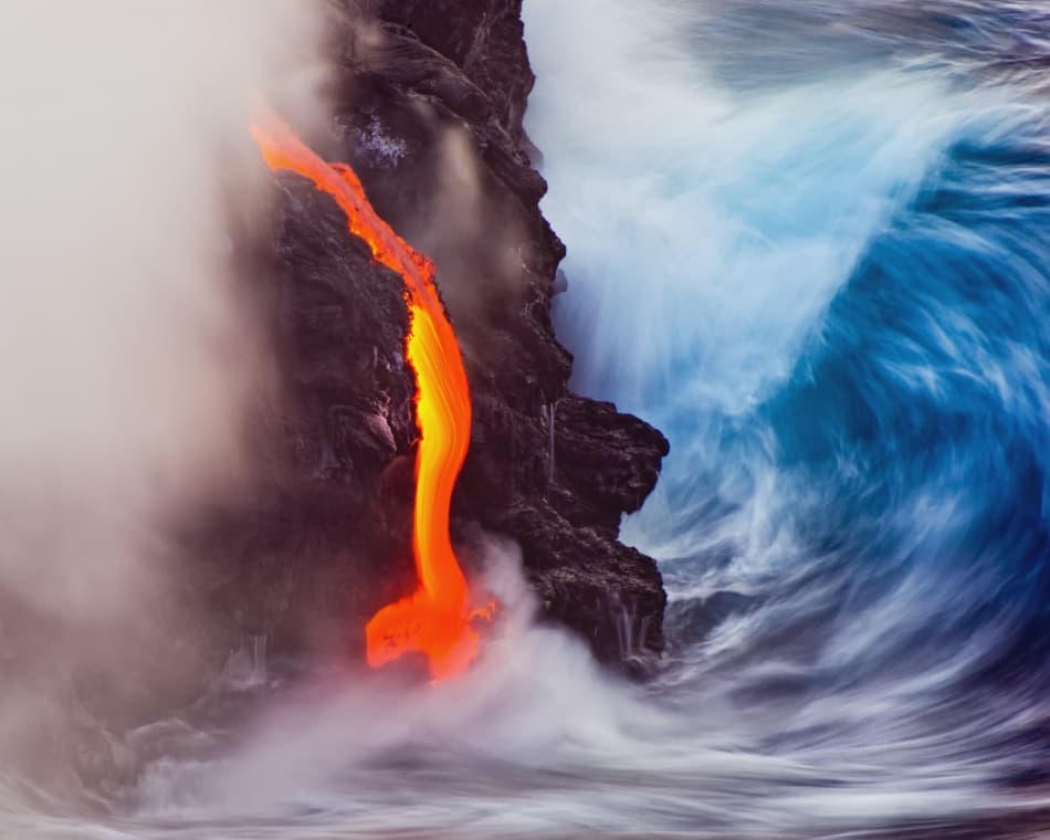 Lava Meets Ocean by Andrew J. Lee — canvas wall art
