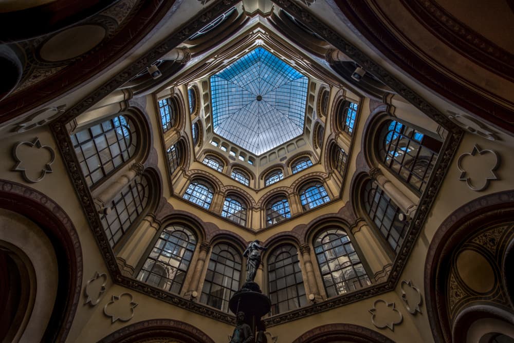 Ornate Atrium Interior by Rana Jabeen — canvas wall art