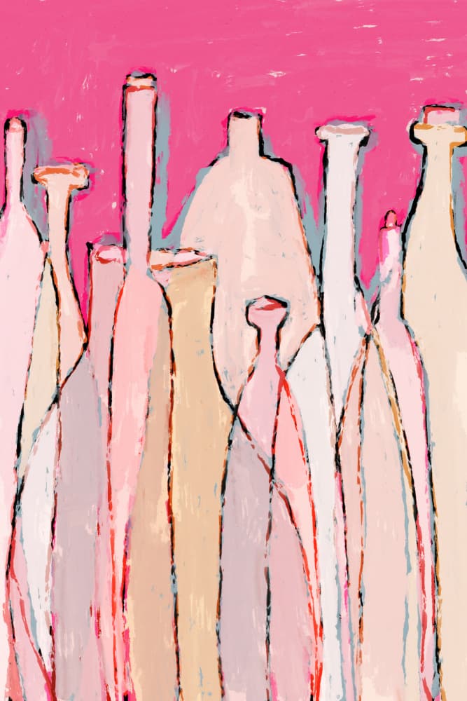 Bottle Silhouettes by Treechild — canvas wall art