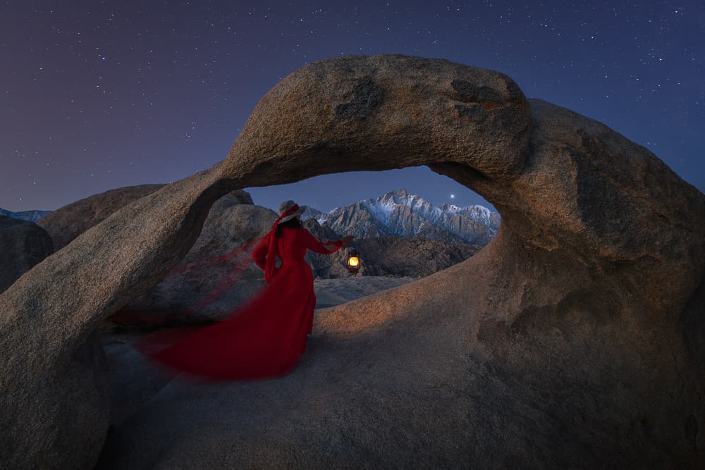Lantern Under Starry Arch by Mei Xu — canvas wall art