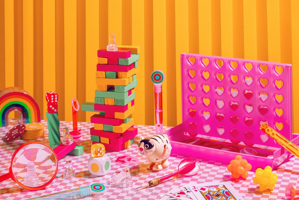 Colorful Board Game Fun by Julia Ramiro — canvas wall art