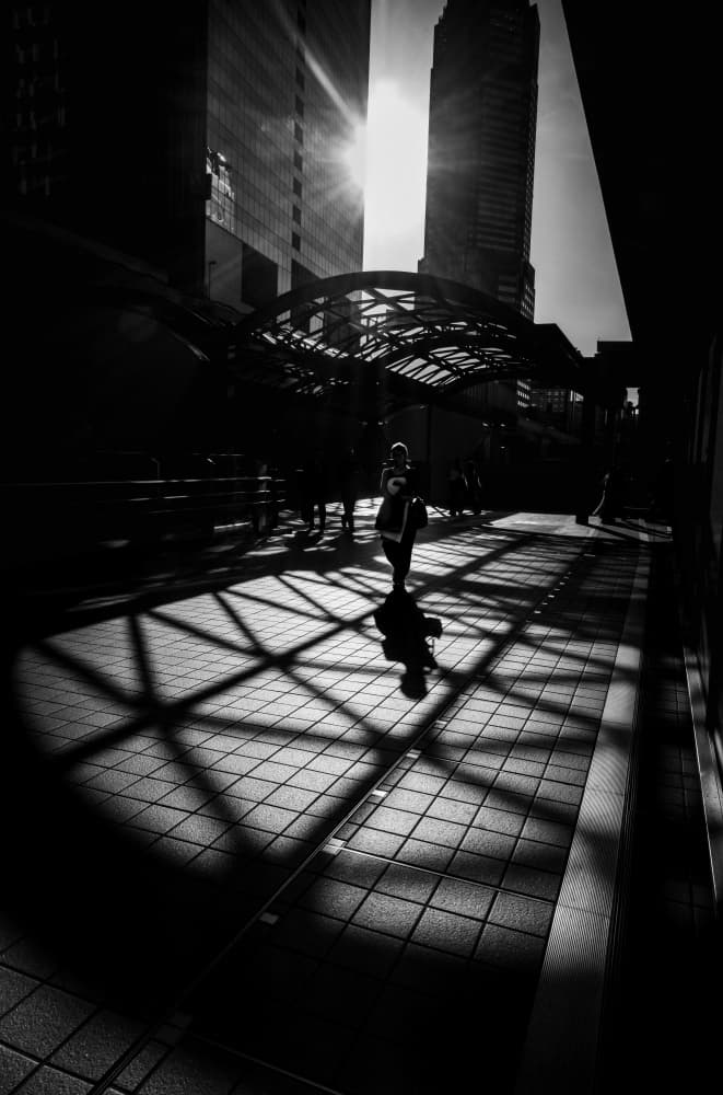 Urban Geometric Shadows by Kenichiro Tsukada — canvas wall art