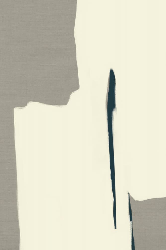 Abstract Teal Gray Forms by Simona Gocan — canvas wall art