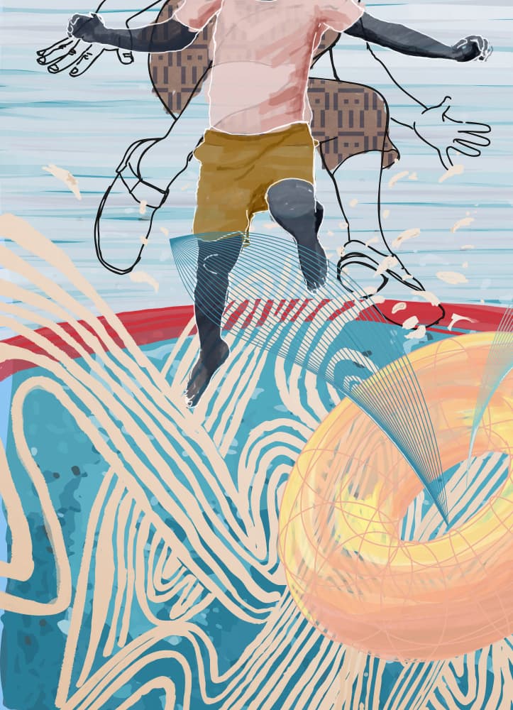 Dynamic Summer Jump by XHOZUCAN — canvas wall art