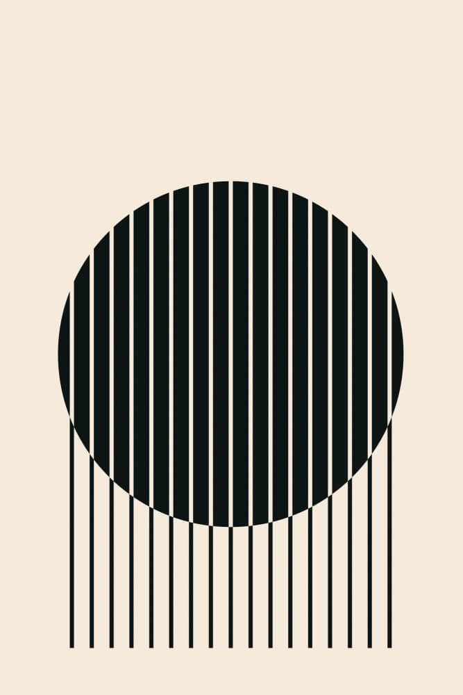 Striped Sphere Shadow by jay stanley — canvas wall art