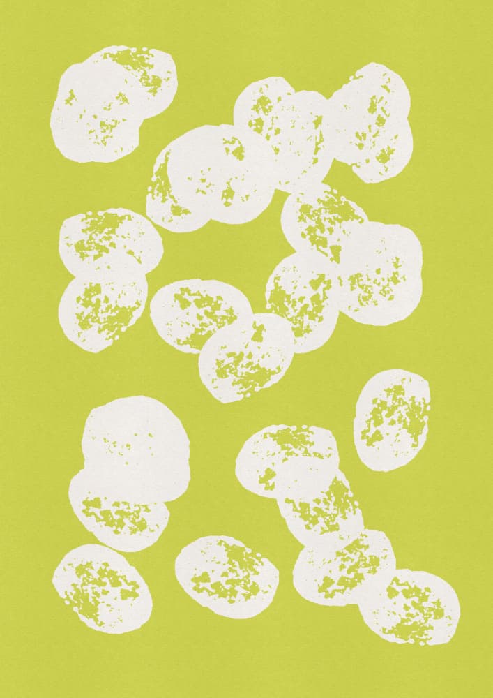Lime Green Organic Forms by Nicholas — canvas wall art