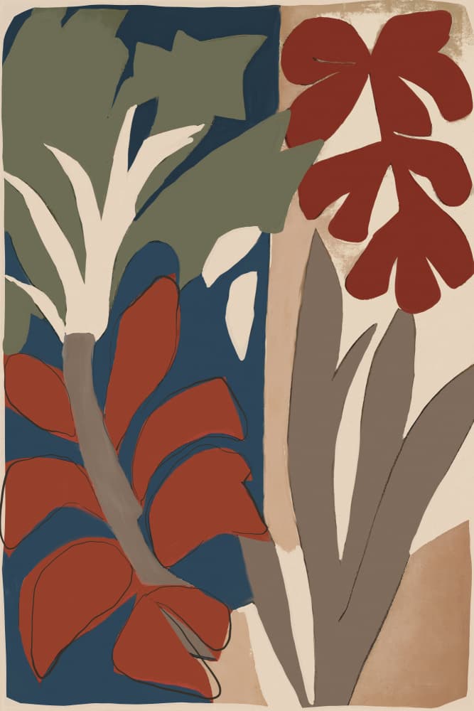 Bold Botanical Dance by Treechild — canvas wall art