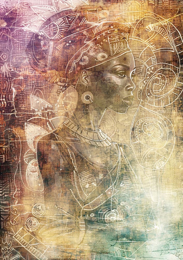 African Queen Serenity by Rafal Kulik — canvas wall art