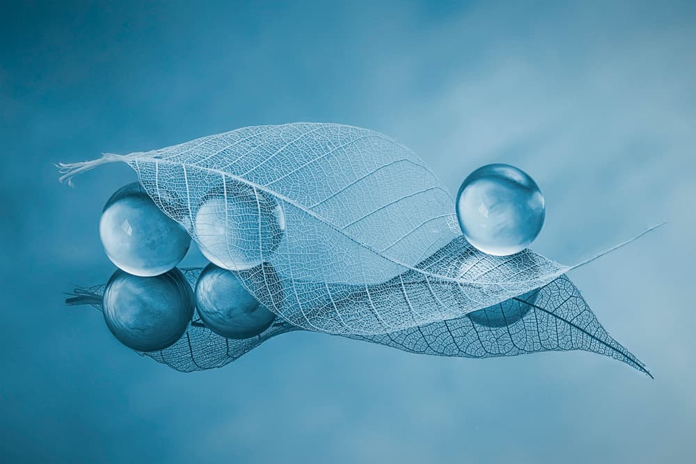 Blue Crystal Spheres by Lydia Jacobs — canvas wall art