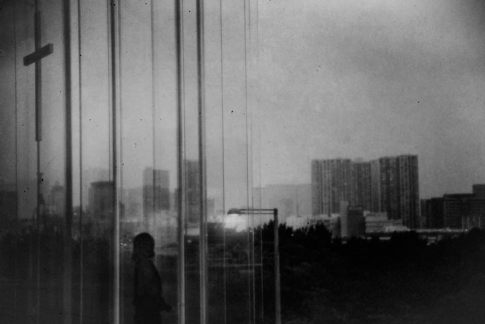 Reflected City and Cross by Teruhiko Tsuchida — canvas wall art