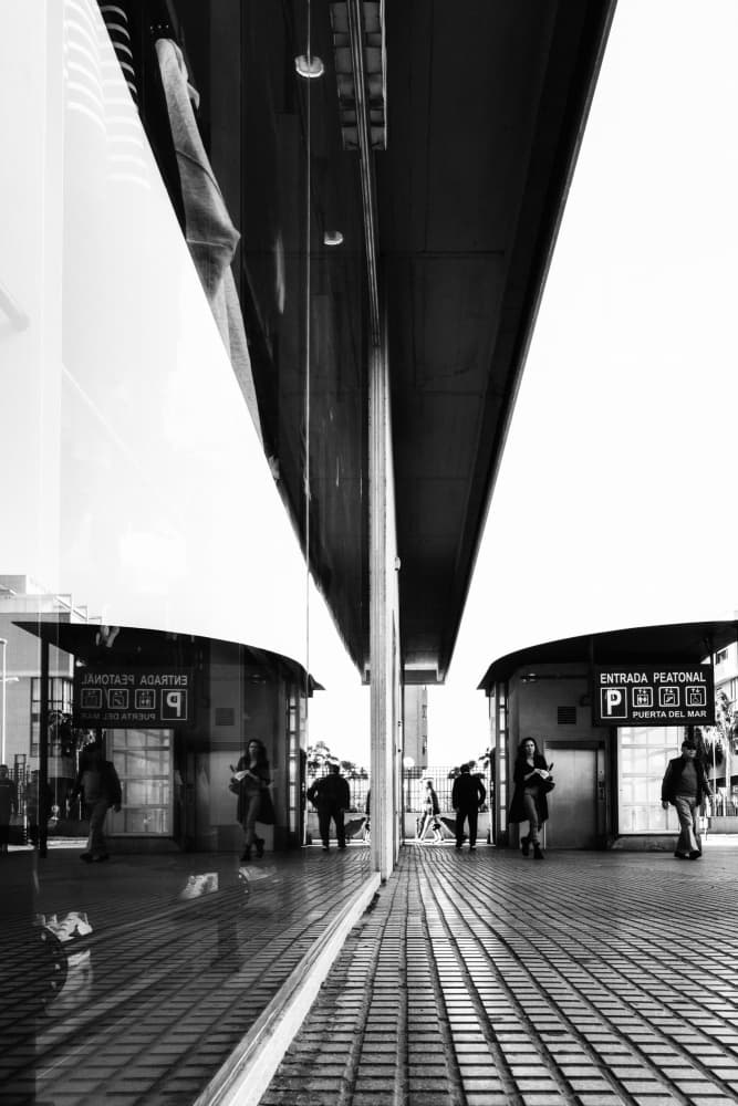 Urban Reflection Walk by Juan Marín Gómez — canvas wall art