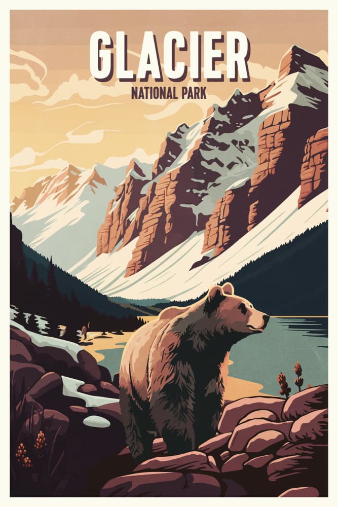 Glacier by thomas chedeville — canvas wall art