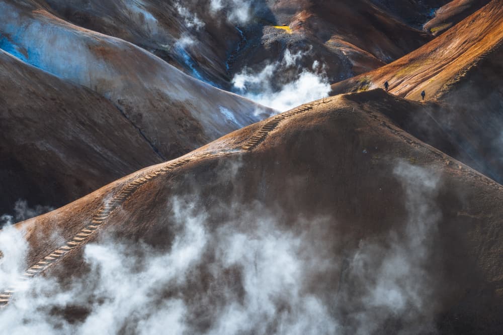 Steaming Mountain Trails by Andreea Selagea — canvas wall art