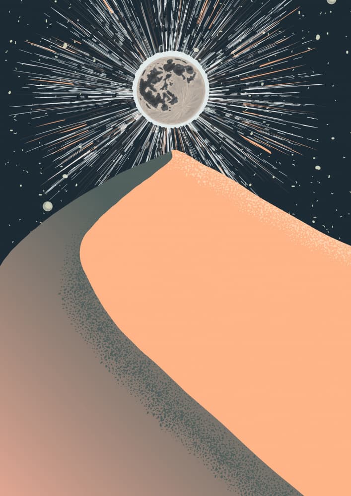 Glowing Desert Moon by Nicholas — canvas wall art