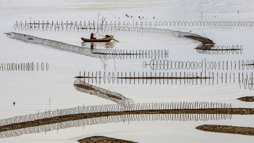 Boat on Water Farm by Shin Woo Ryu — canvas wall art