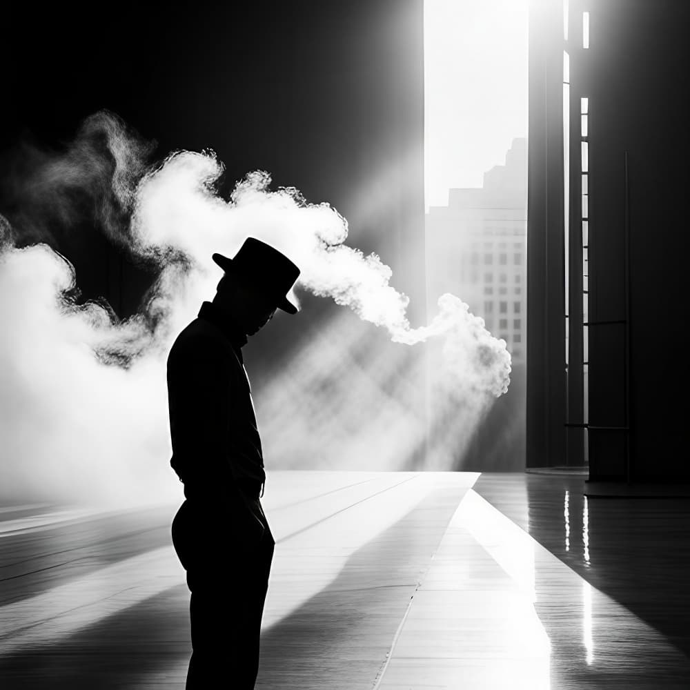Smoky City Silhouette by INCOGNITO — canvas wall art