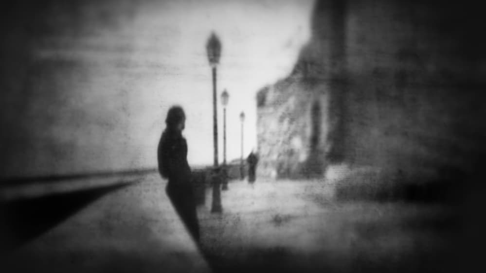 Moody Urban Silhouette by Ina Tänzer — canvas wall art