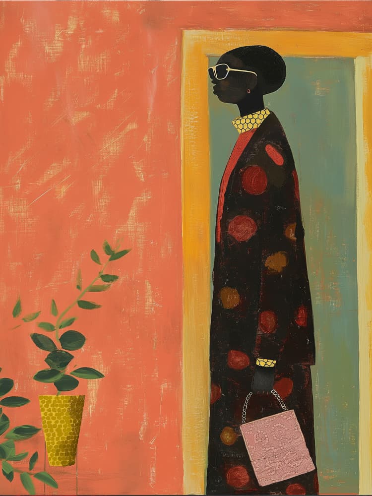 Chic Woman Profile by SHANDU — canvas wall art