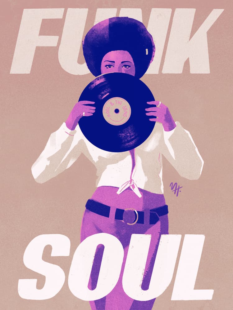 Retro Funk Soul by Mark Harrison — canvas wall art