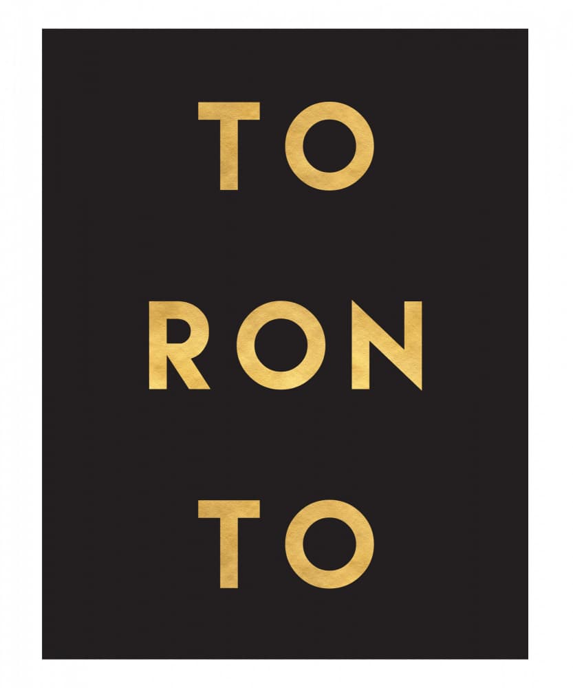 Toronto Gold Typography by Emiliano Deificus — canvas wall art