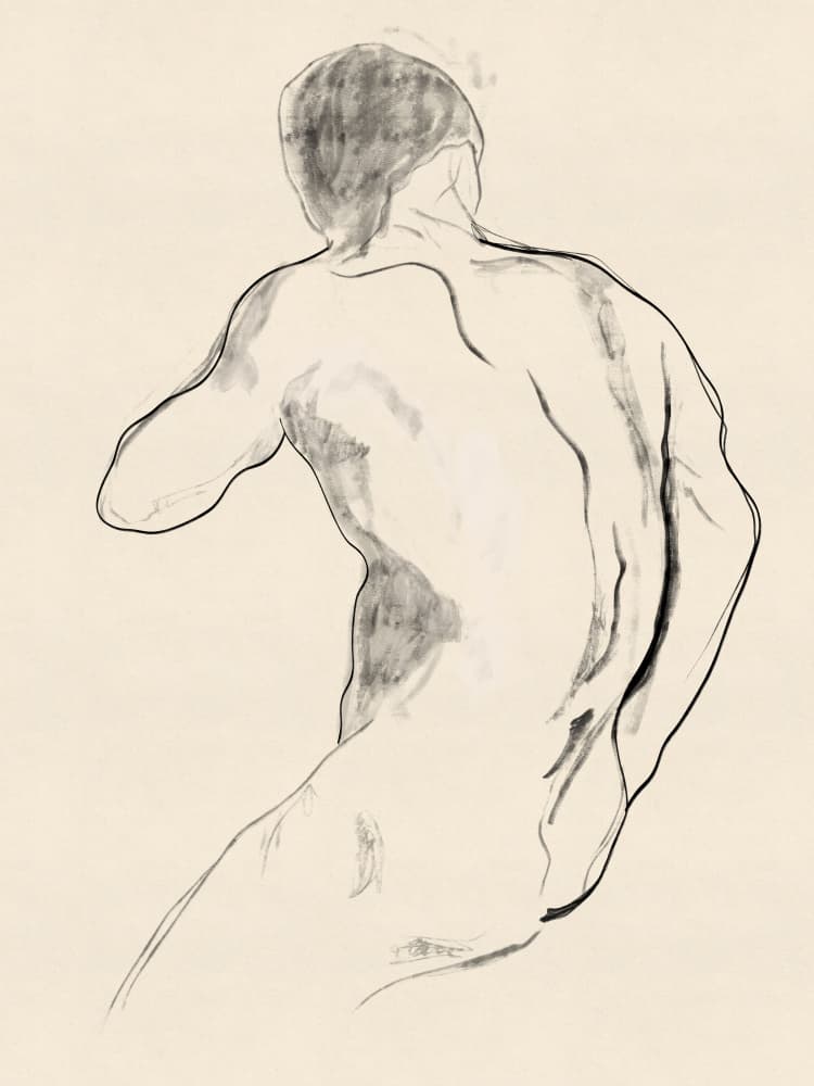 Powerful Male Figure Study by Roberto Moro — canvas wall art