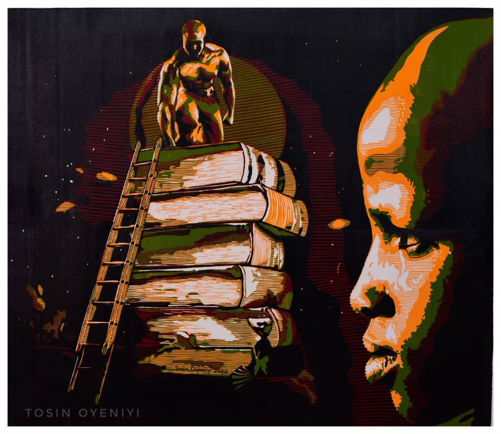 Ladder of Knowledge by Tosin Oyeniyi — canvas wall art