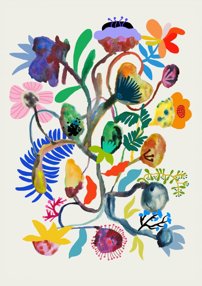 9933x14043 Din 115 Abstract Floral by Rafaela Mascaro — canvas wall art