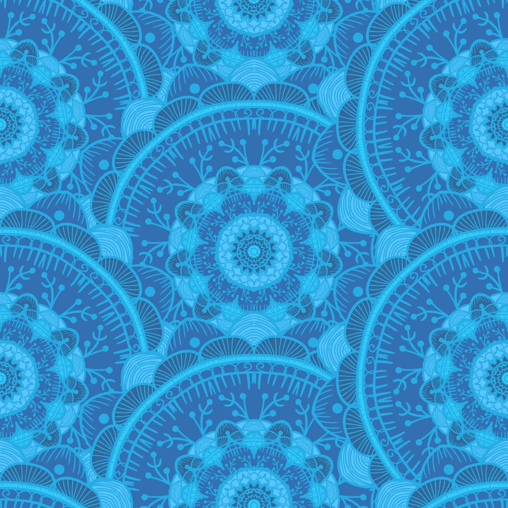 Serene Blue Mandalas by Marika Barsrsind — canvas wall art