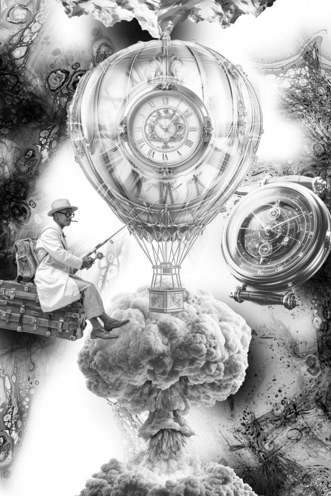 Fishing Through Time by Rafal Kulik — canvas wall art