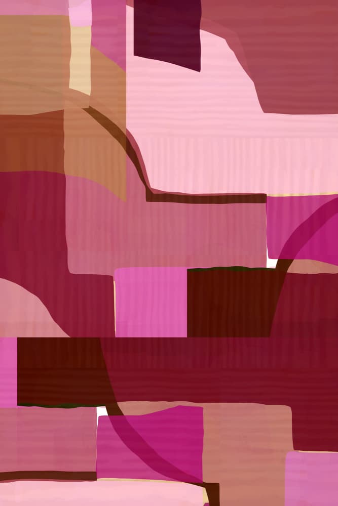 Pink and Brown Abstract by cartissi — canvas wall art