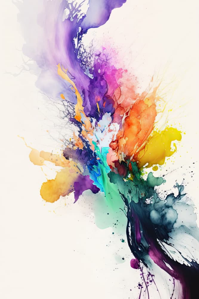 Vibrant Watercolor Burst by Mauro — canvas wall art