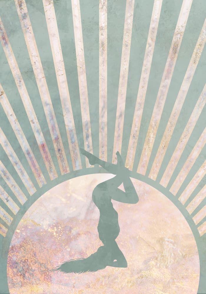Inverted Yoga Tranquility by Sarah Manovski — canvas wall art