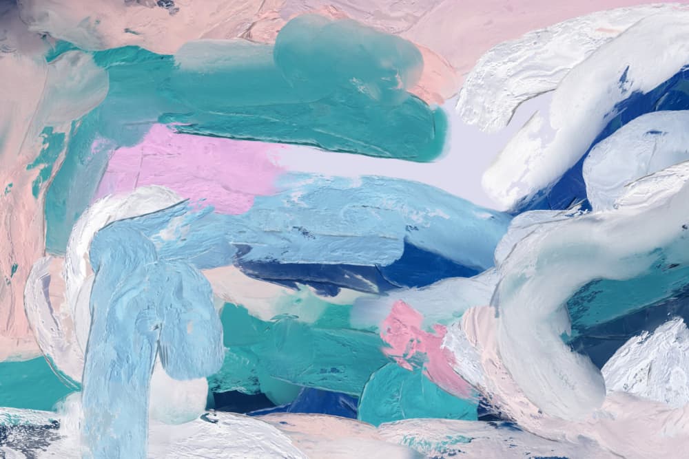Soft Pastel Abstract Strokes by Josie George — canvas wall art
