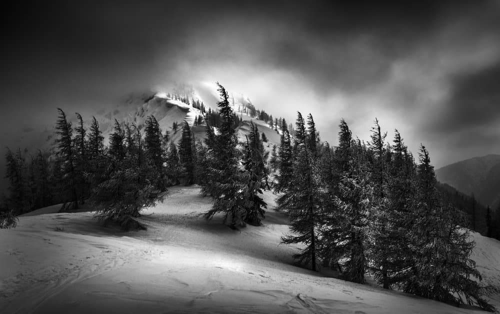 Dramatic Winter Peaks by Aleš Klabus — canvas wall art