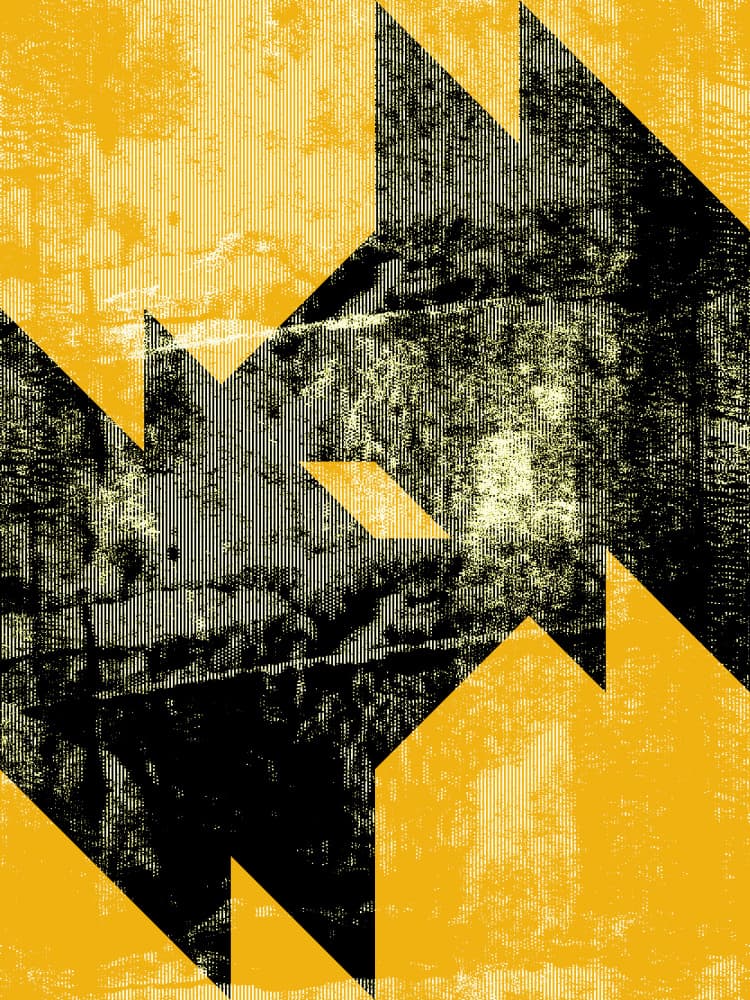 Bold Geometric Grunge by Petr Strnad — canvas wall art