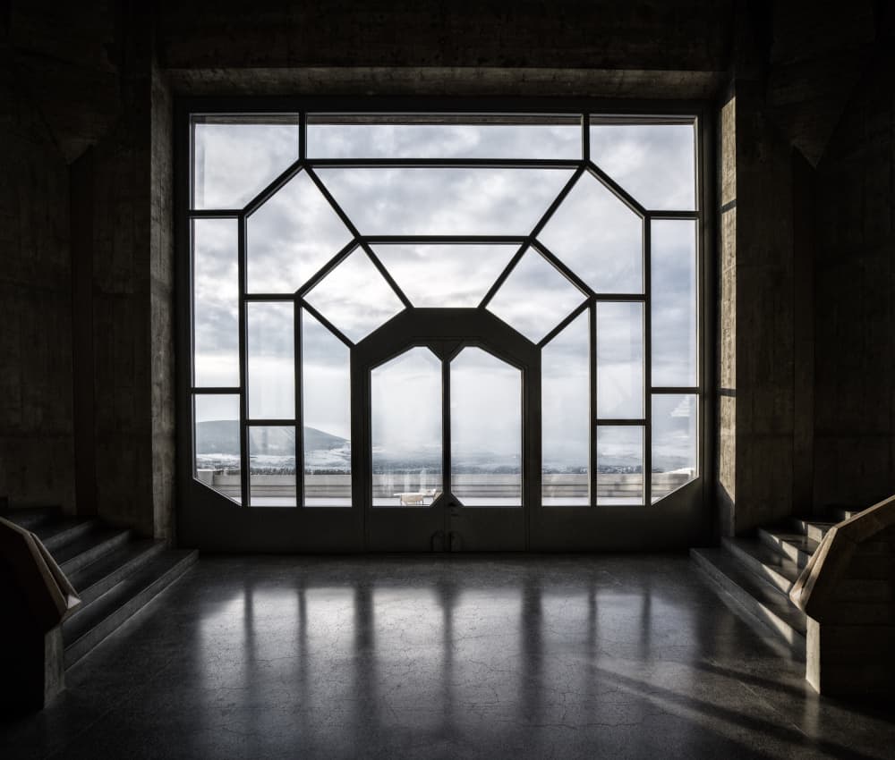 Geometric Airport View by carlo borgatelli — canvas wall art
