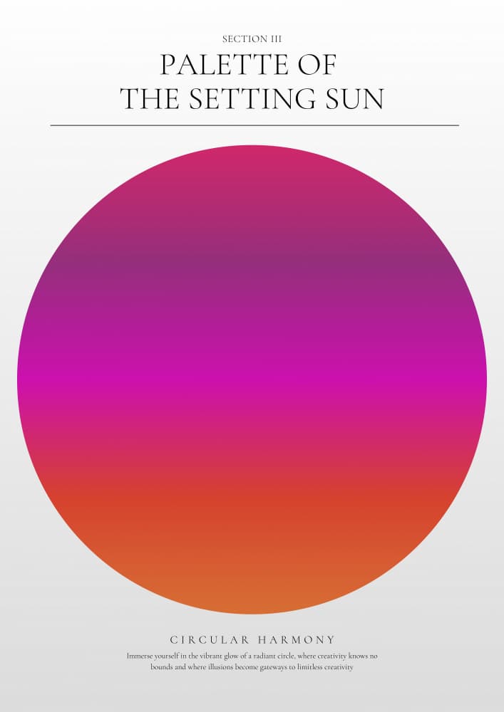 Vibrant Sunset Circle by RS LAB STUDIO — canvas wall art
