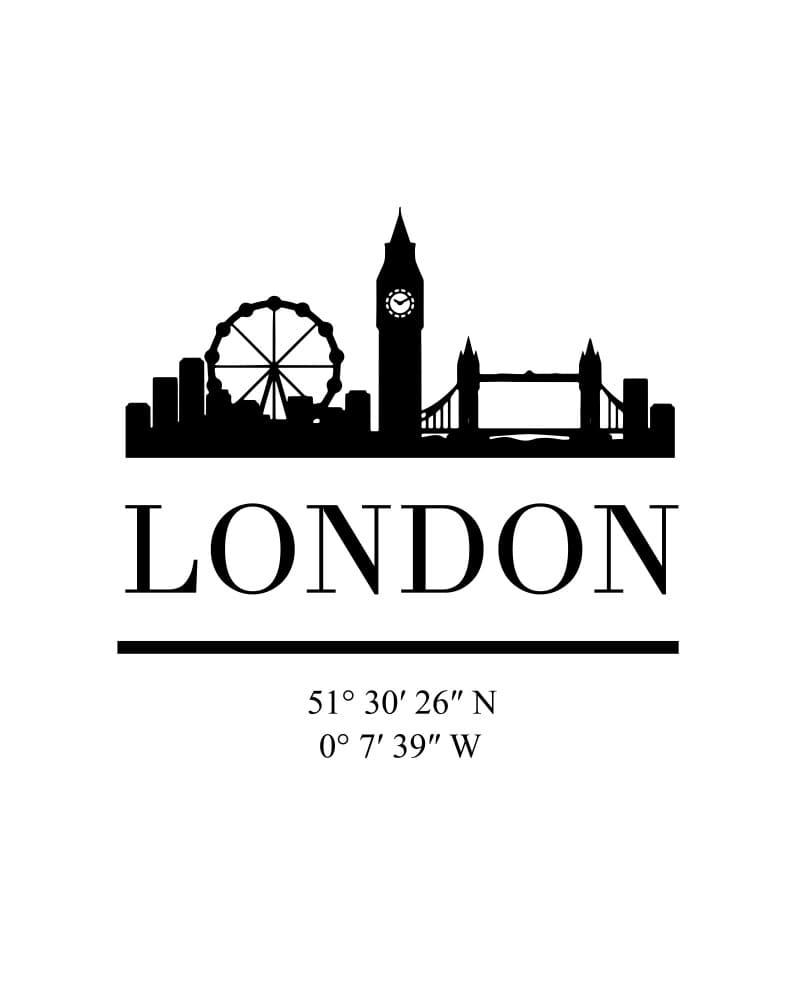 London City Skyline by Emiliano Deificus — canvas wall art