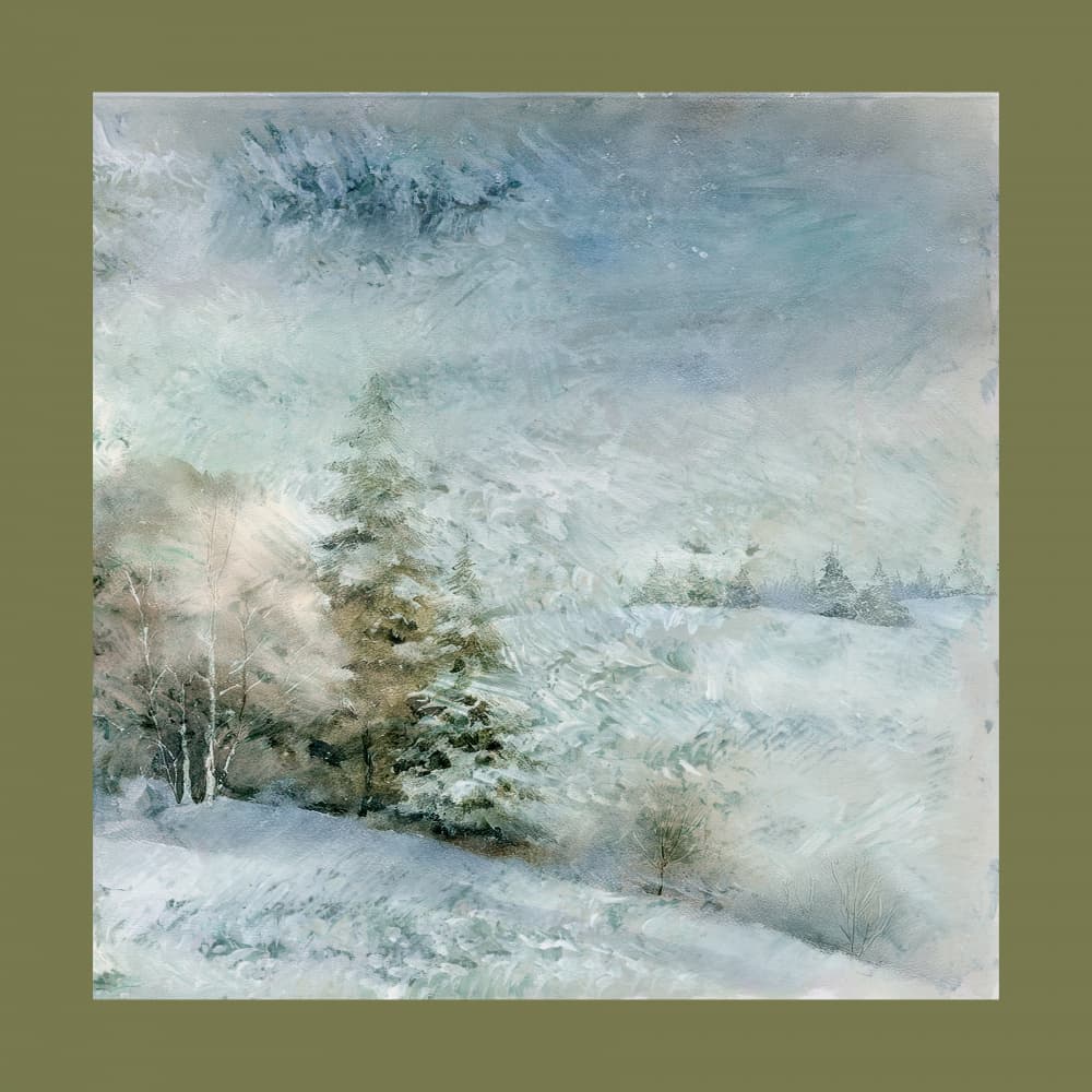 Misty Winter Woods by casa cartissi — canvas wall art