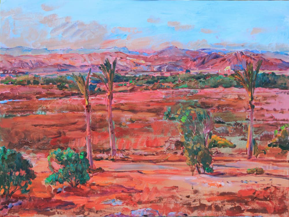 Desert Palm Vista by Andrii Kutsachenko — canvas wall art