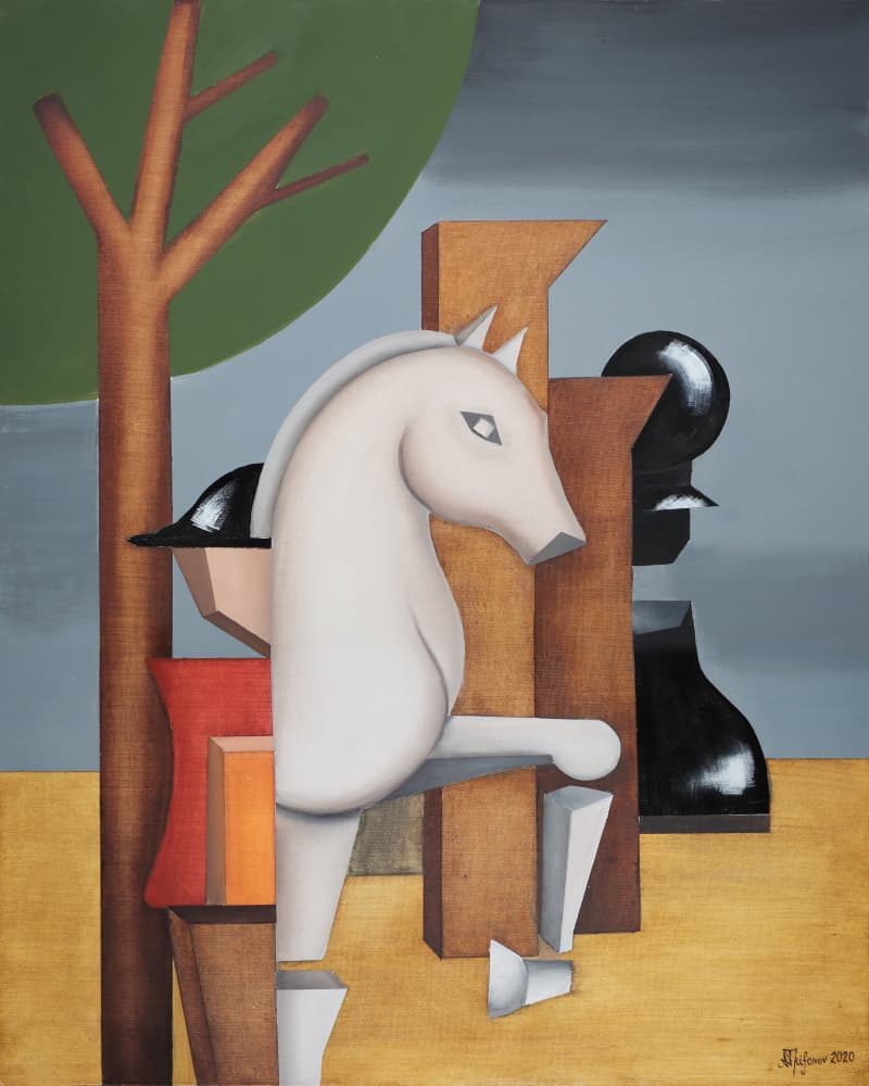 Strategic Chess Knight by Alexander Trifonov — canvas wall art