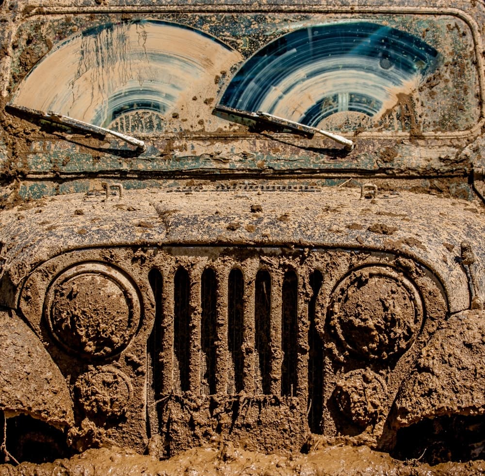 Muddy Jeep Adventure by Jay Heiser — canvas wall art