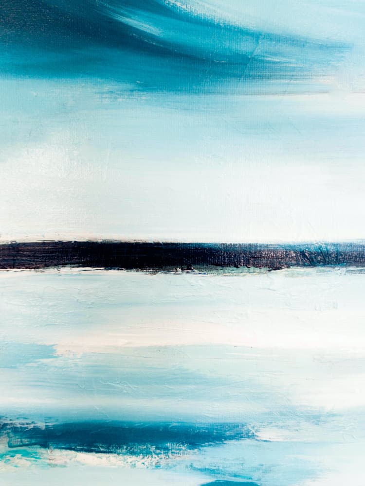 Abstract Blue Horizon by Ejaaz Haniff — canvas wall art