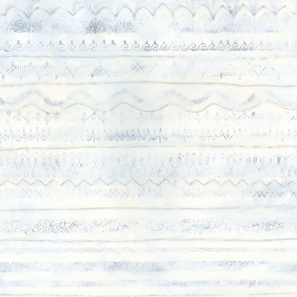 Patterned Stripes and Frosted Whites by Isabelle Brent — canvas wall art