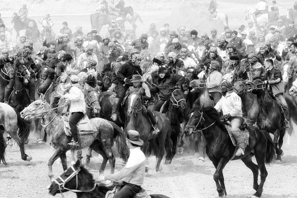 Spirited Horse Riders by Garik — canvas wall art