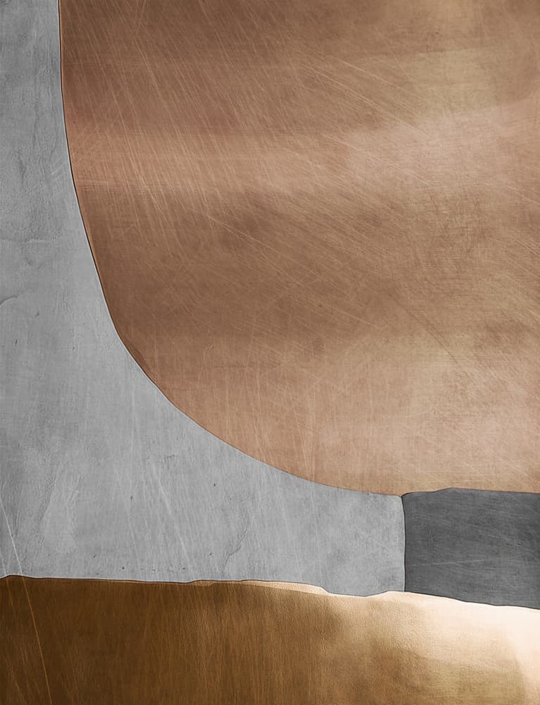Brushed Copper Forms by Alma — canvas wall art
