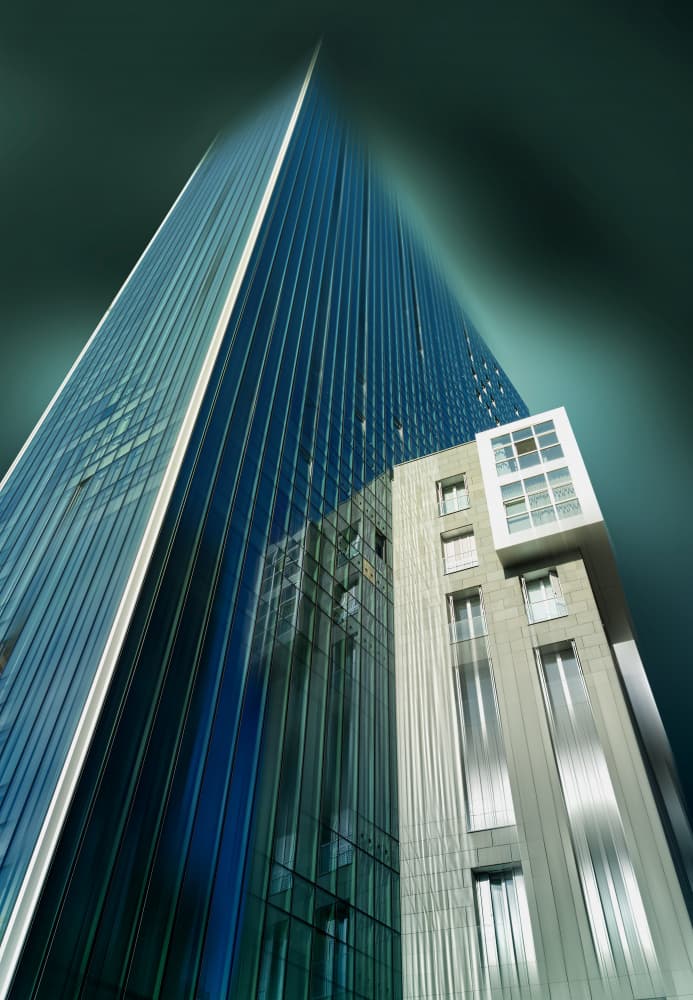 Soaring City Skyscraper by Erhard Batzdorf — canvas wall art
