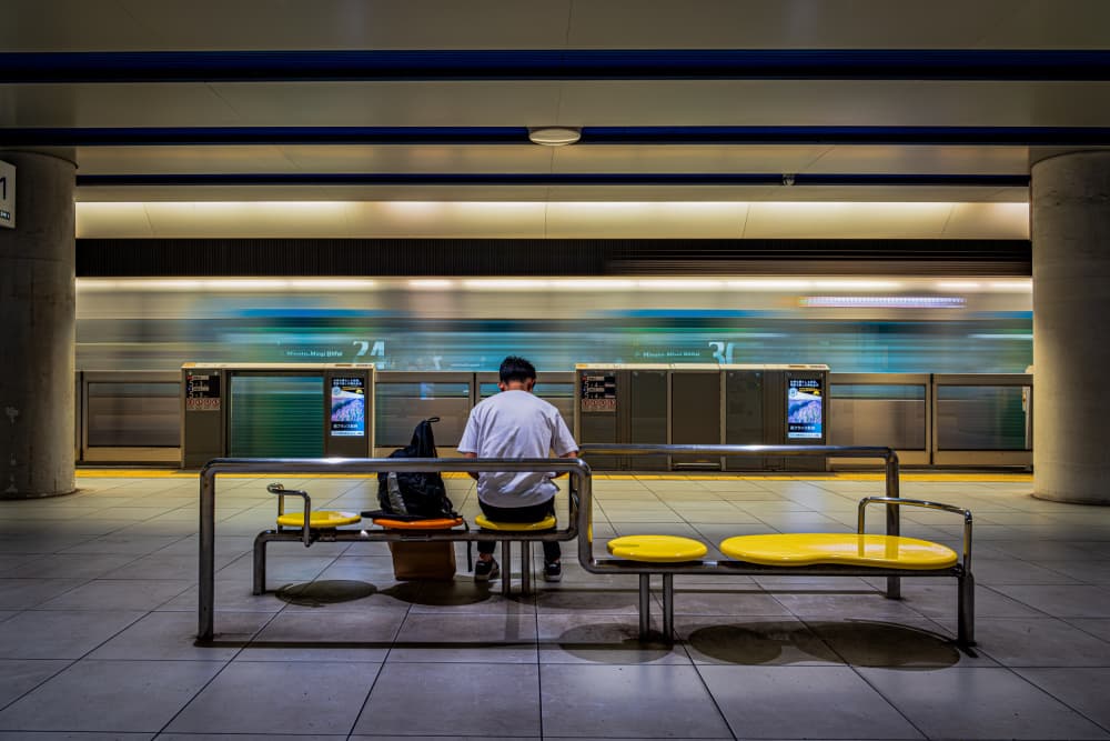 Passing Train by Yohei Kawashima — canvas wall art