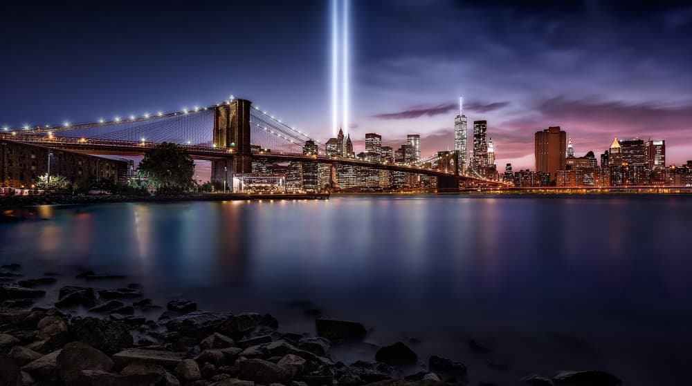 Brooklyn Bridge City Tribute by Javier de la Torre — canvas wall art